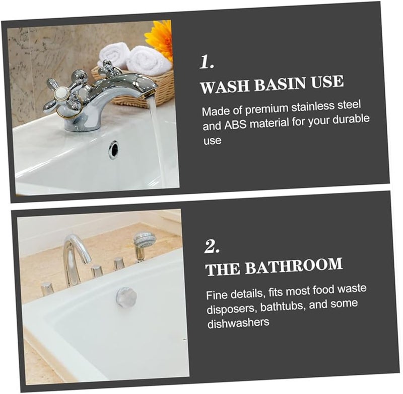Gadpiparty 3pcs Air Button for Garbage Disposal Bathtub Pressure Easy Installation Bathroom Accessories - Image 3